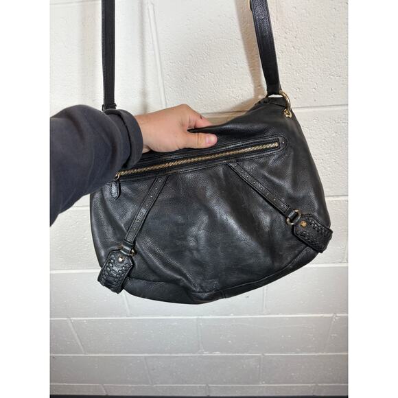 VINTAGE Cole Haan Collection F06 Shoulder Bag Black Leather Crossbody Adjustable - Picture 6 of 10
